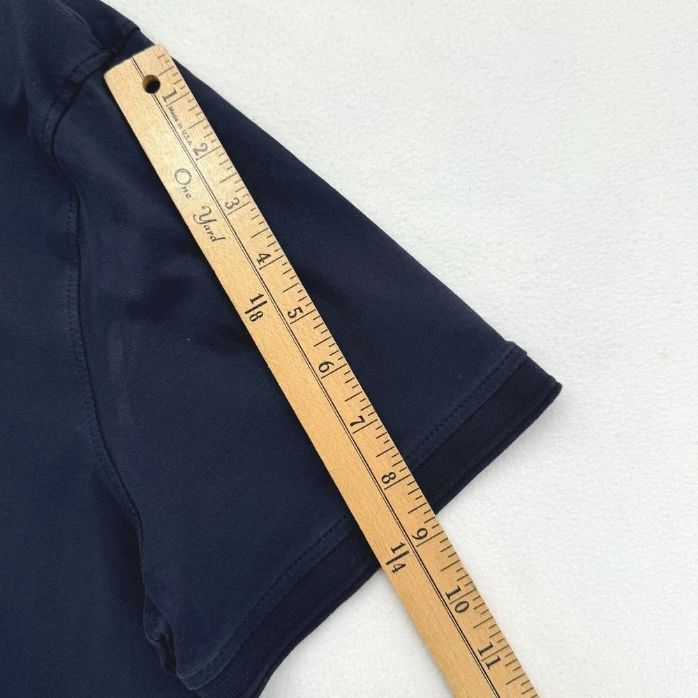 Banana Republic Polo Shirt Men XL Navy Blue Luxe Touch Performance Johnny Collar